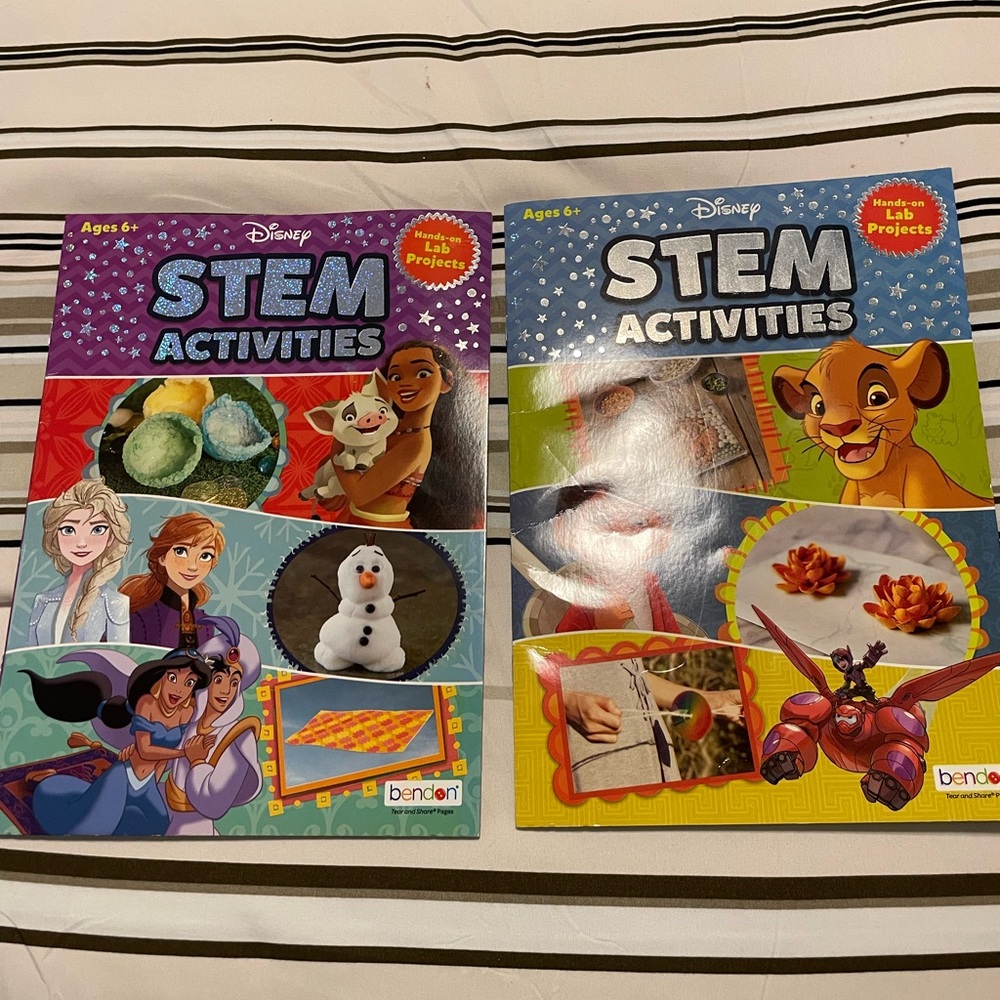 Brand new Bendon Disney 2 different Stem Activities Activity Books